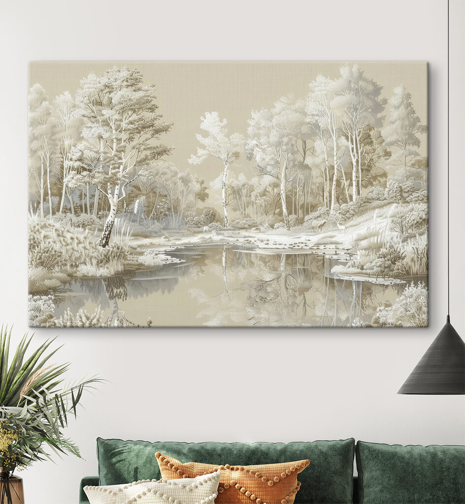 Arbres blancs en reflet — intérieur 2