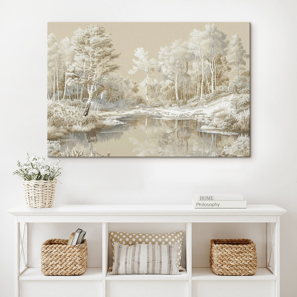 Arbres blancs en reflet — intérieur 3