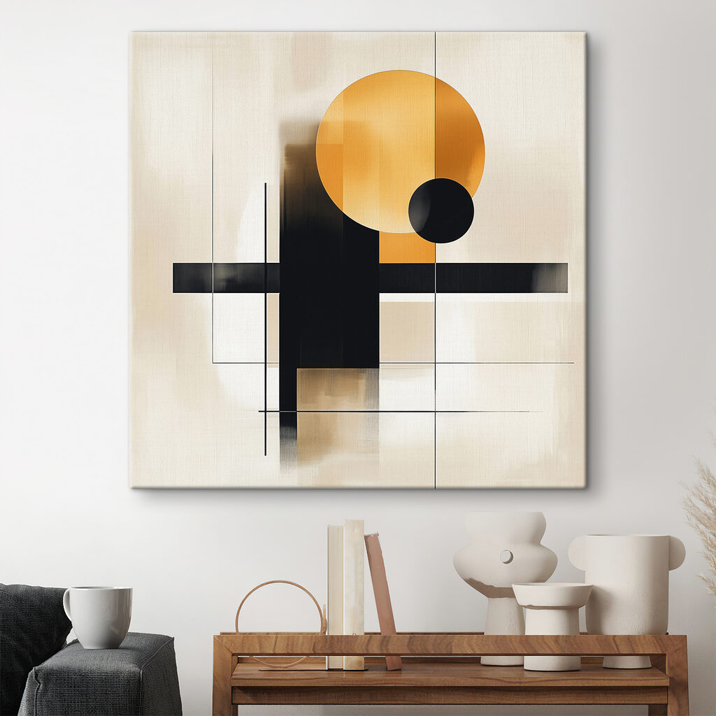 Cercles sur lignes noires — intérieur 2