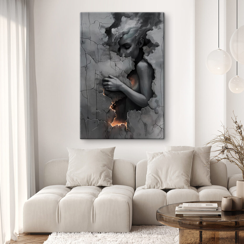 Silhouette perçant le gris — intérieur 1