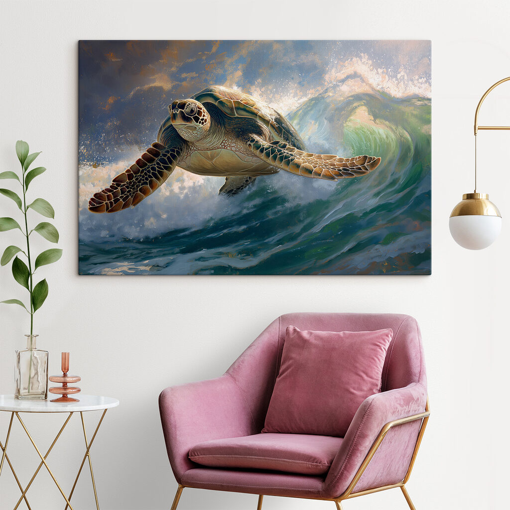 Tortue dans la vague — intérieur 2