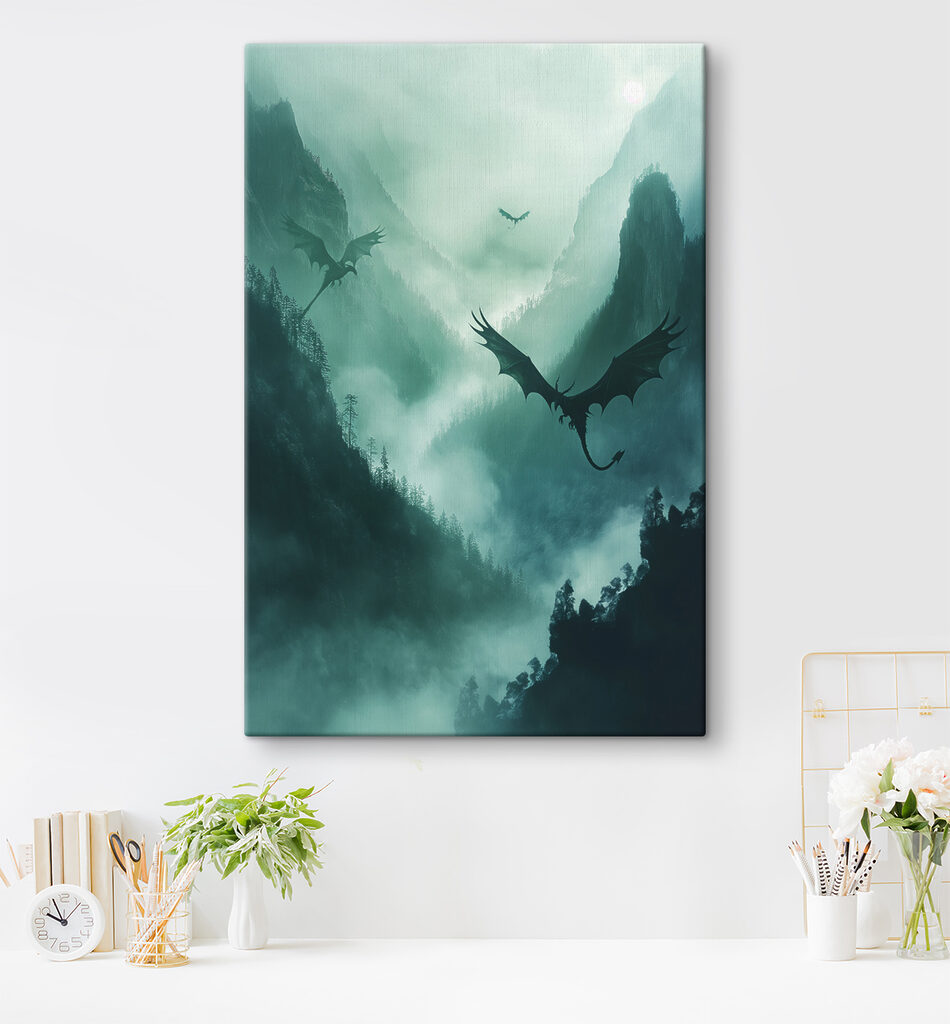 Envol dans la brume dans un intérieur