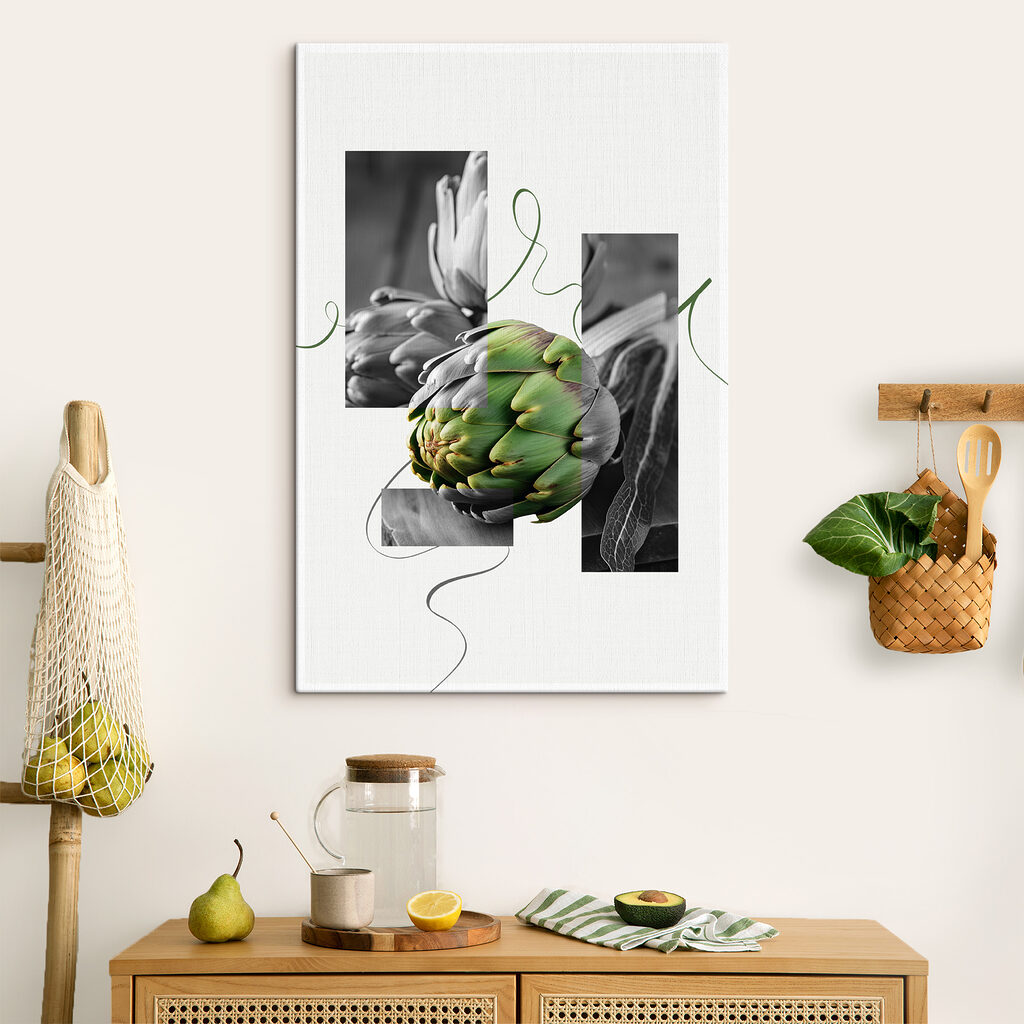 Artichaut en collage — intérieur 1