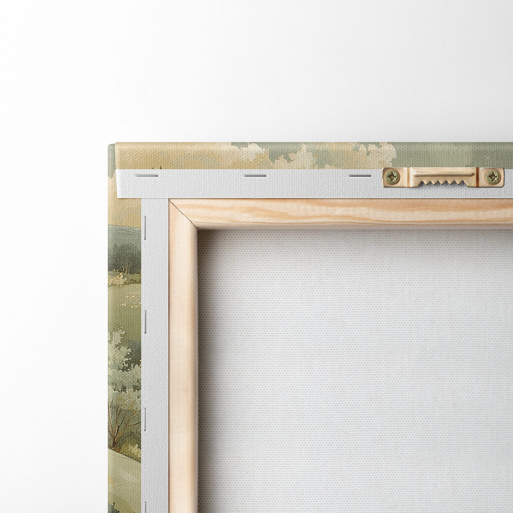 Maisons sur collines fleuries — dos