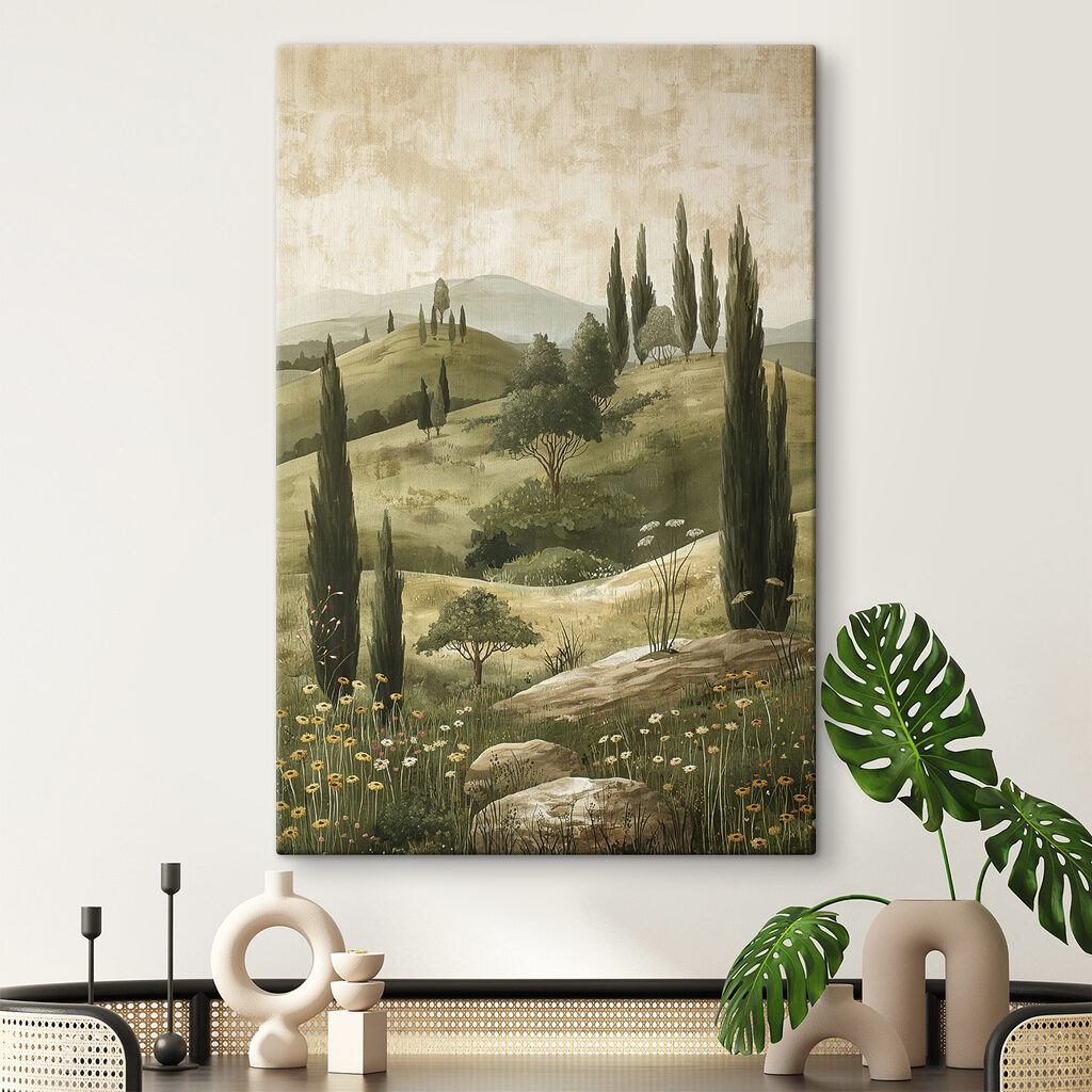 Chemin fleuri aux cyprès — intérieur 2