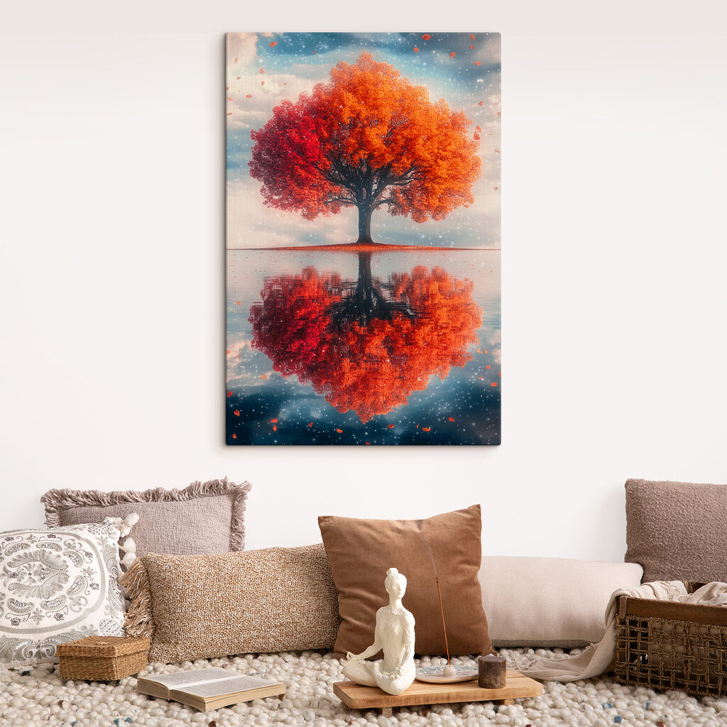 Arbre d’automne en miroir — intérieur 2