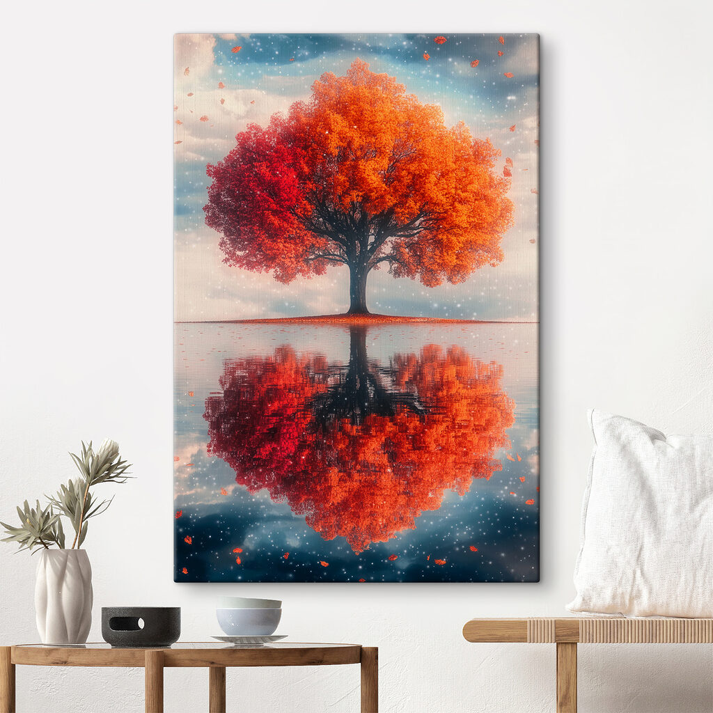 Arbre d’automne en miroir — intérieur 3