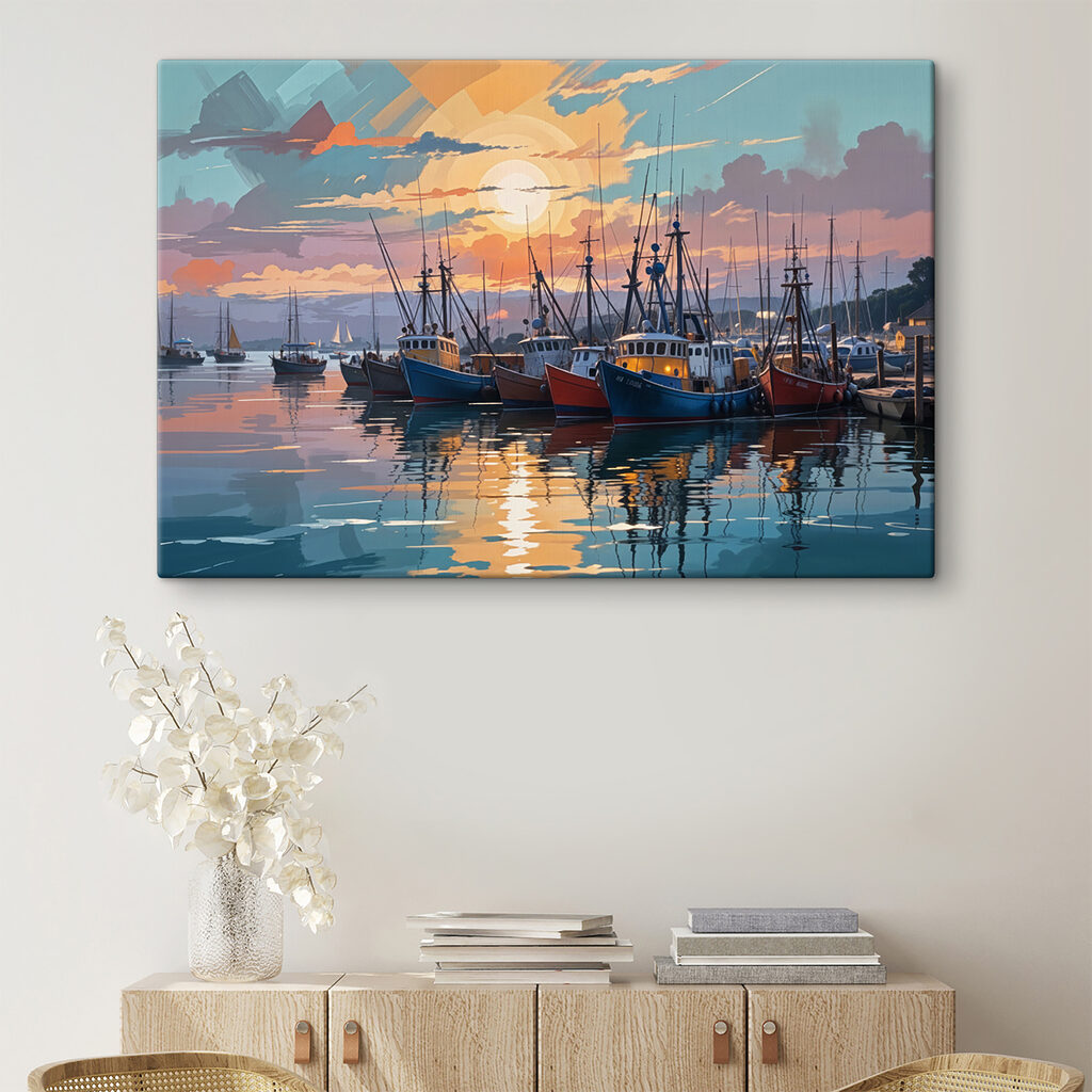 Port au soleil couchant — intérieur 2