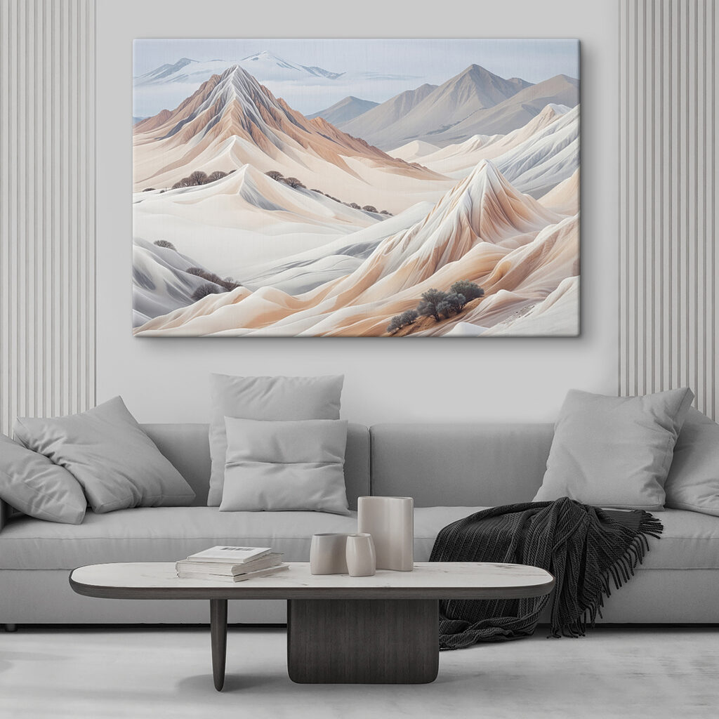 Montagnes aux plis crème — intérieur 2
