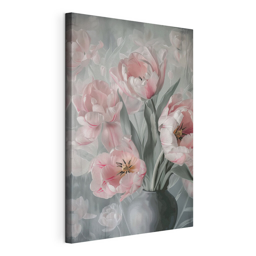 Tulipes roses aquarellées — vue du produit