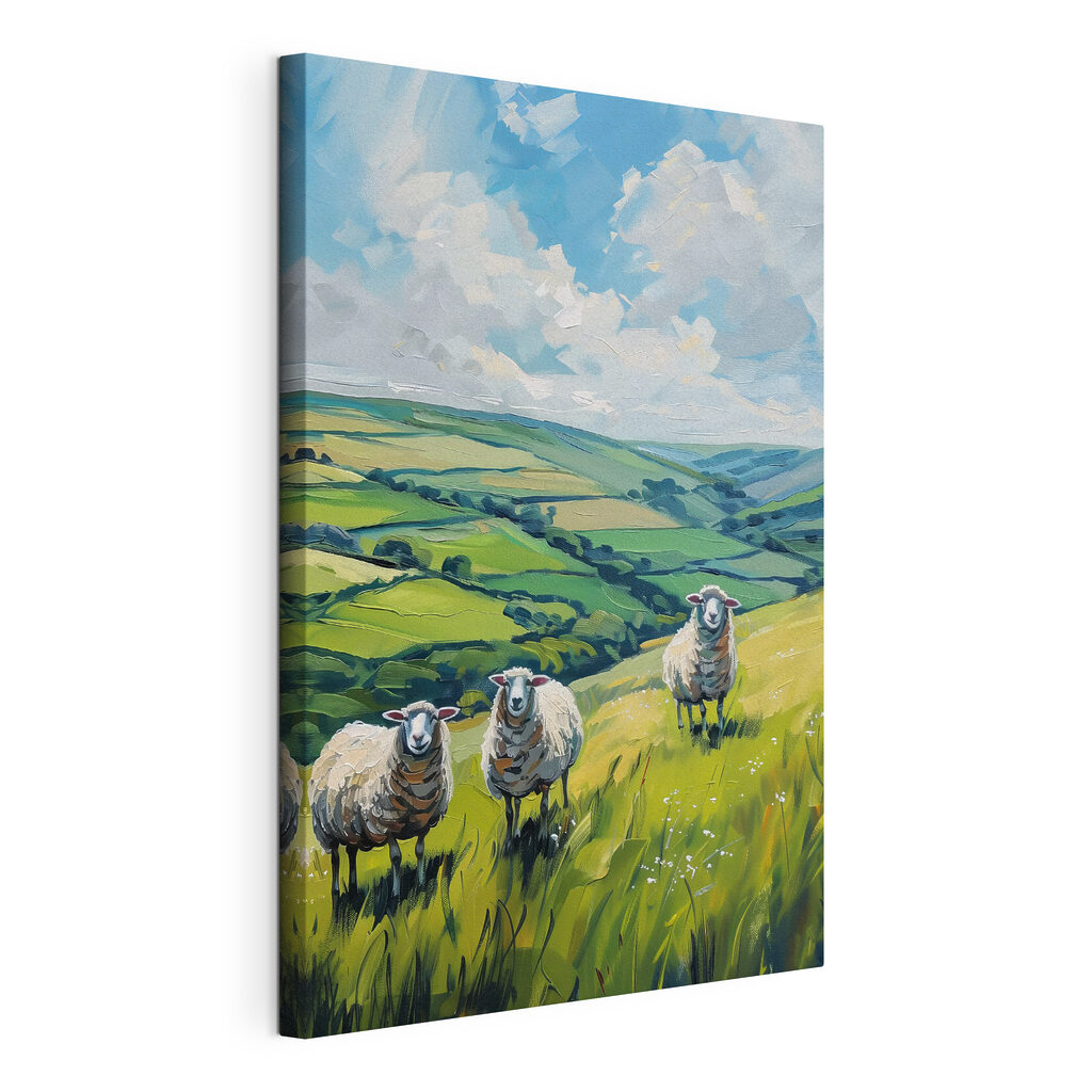 Moutons et vallons verts — vue du produit