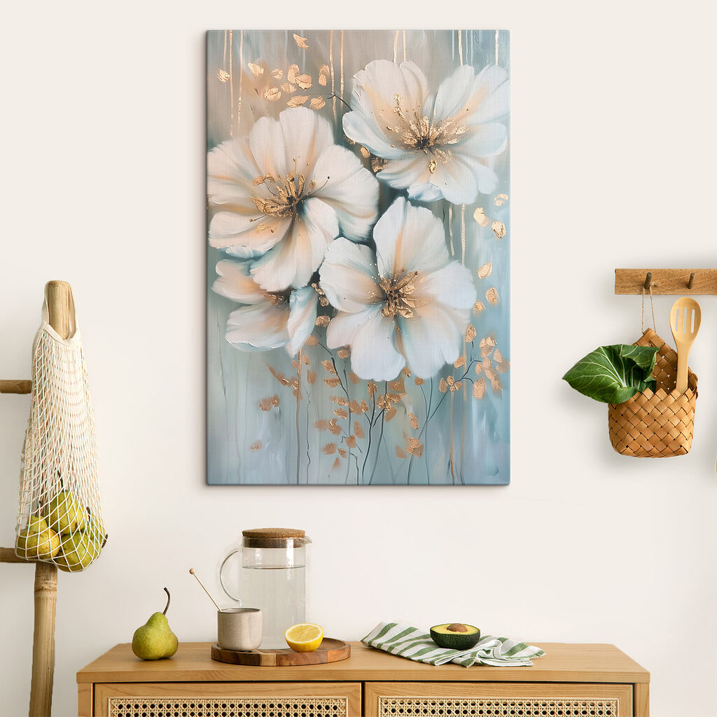 Fleurs et bandes bleues — intérieur 2