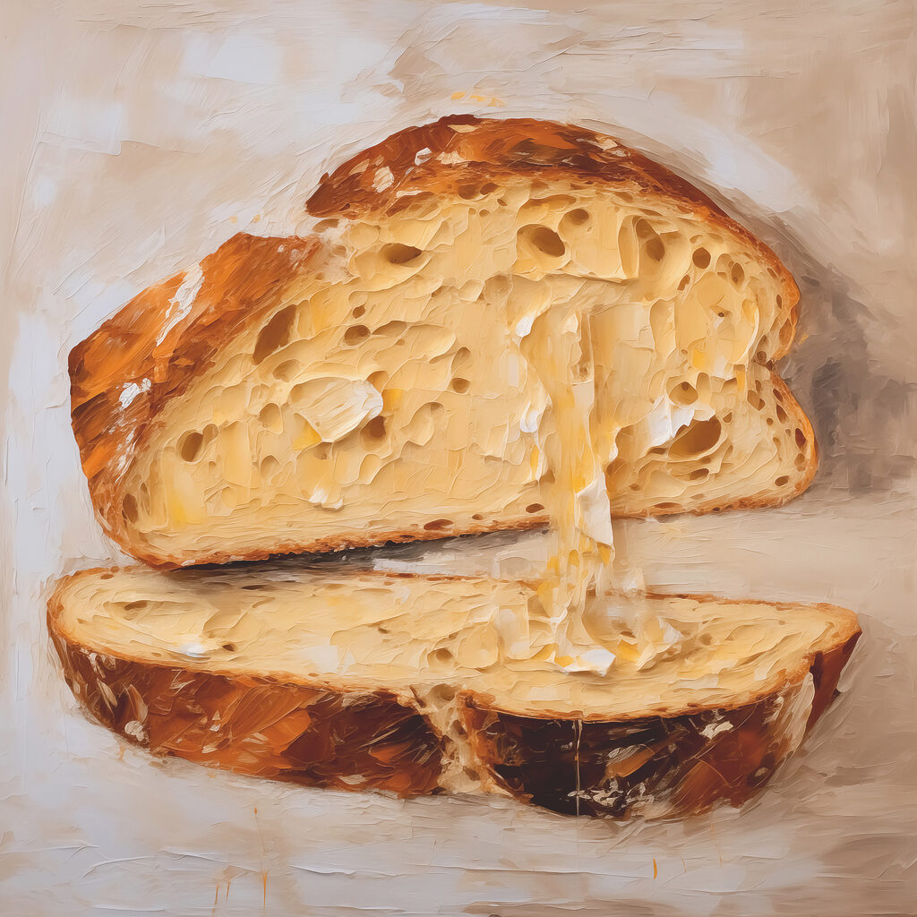 Pain au fromage fondant — motif complet