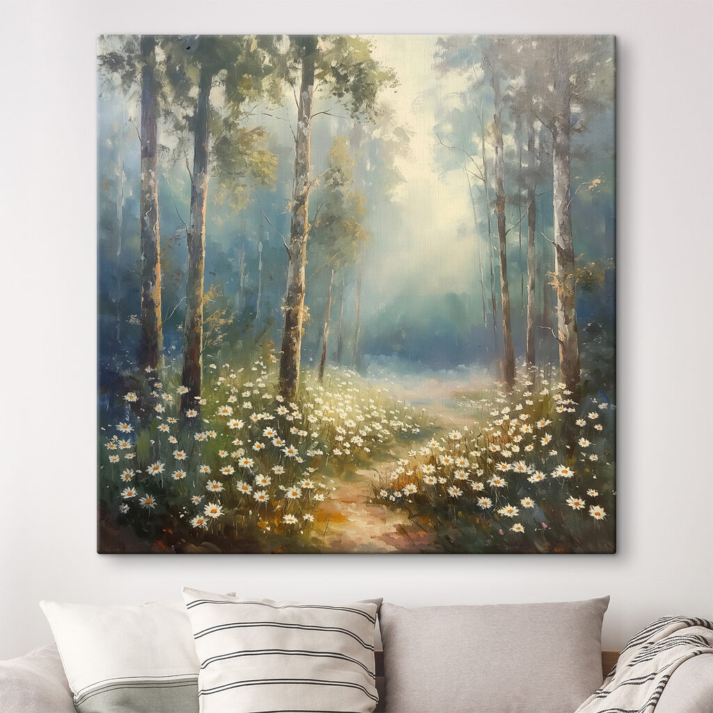 Sentier forestier aux marguerites — intérieur 1
