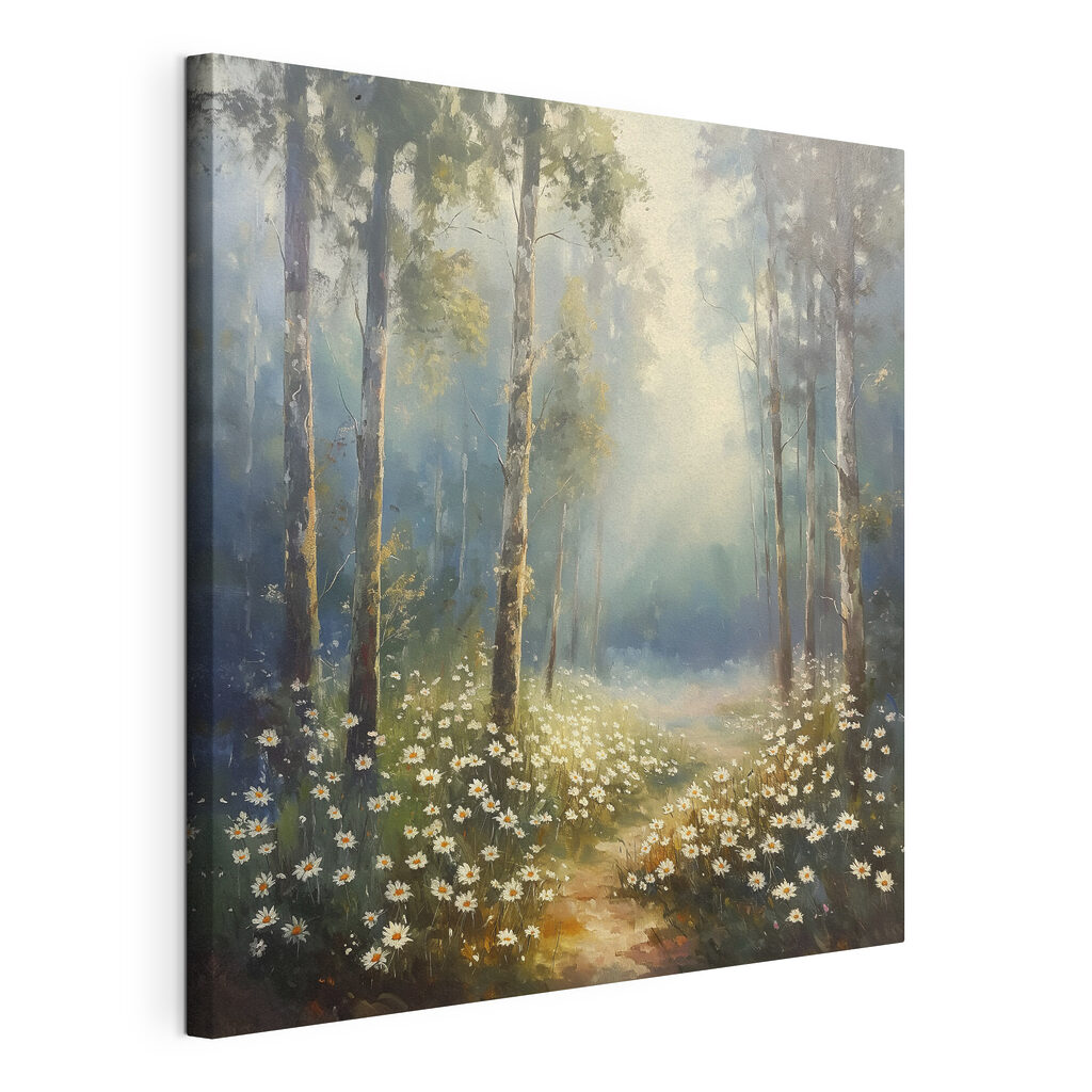 Sentier forestier aux marguerites — vue du produit