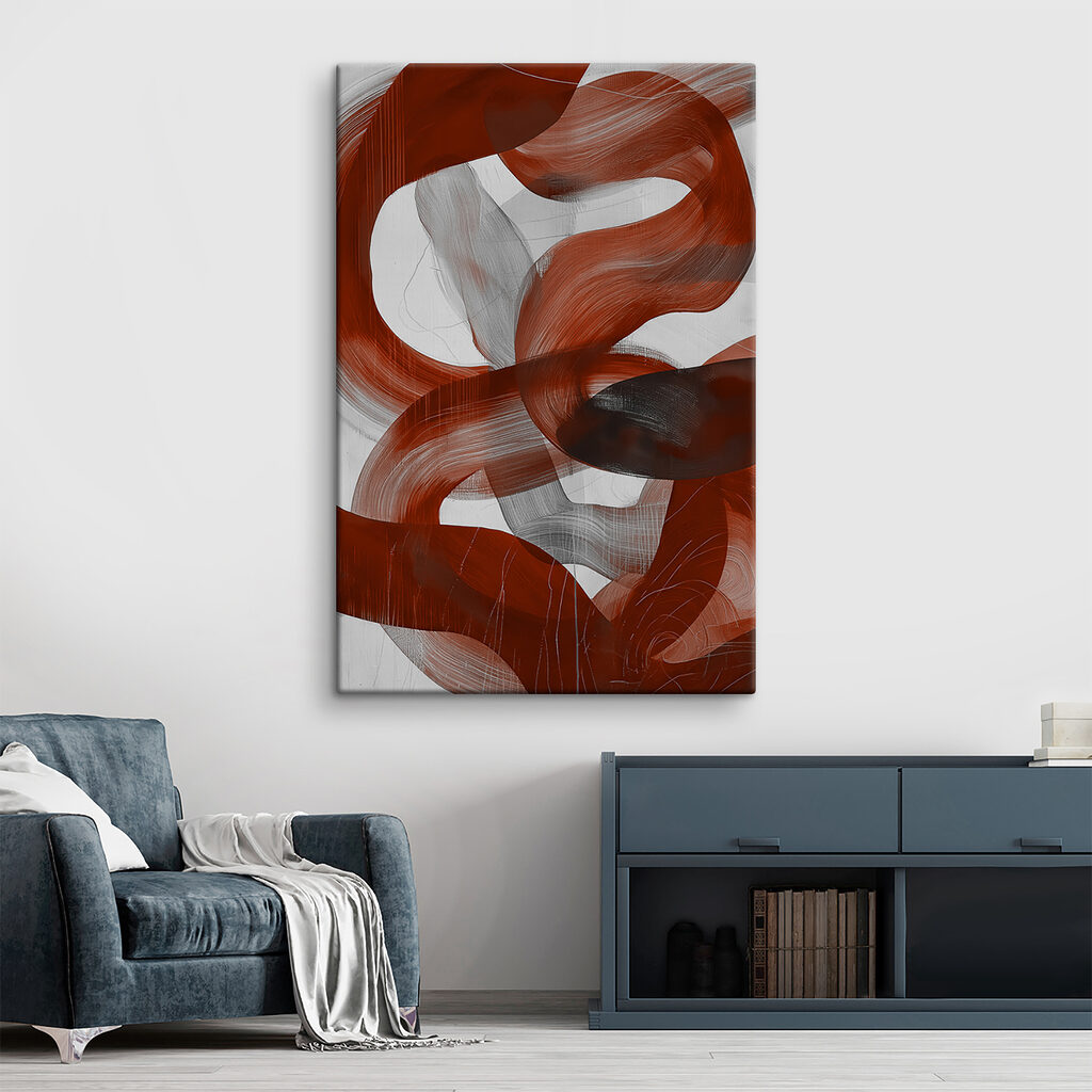 Boucles rouges sur blanc — intérieur 2