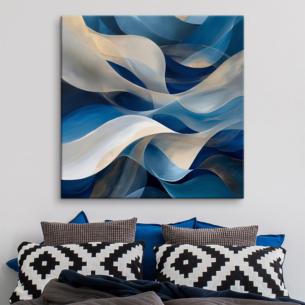 Bandes bleues et crème — intérieur 2