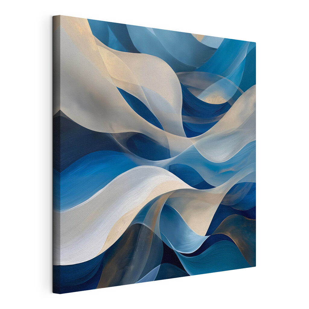 Bandes bleues et crème — vue du produit