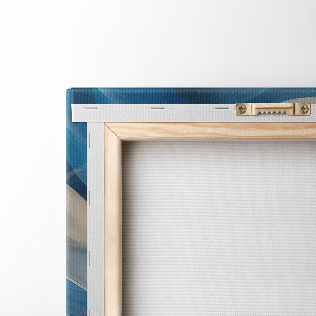 Bandes bleues et crème — dos
