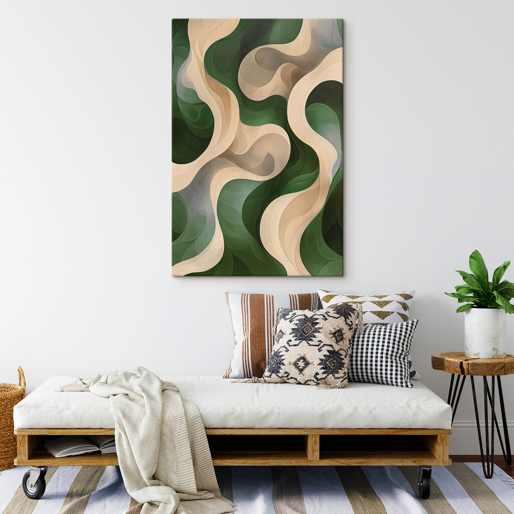 Courbes vertes et sable — intérieur 1