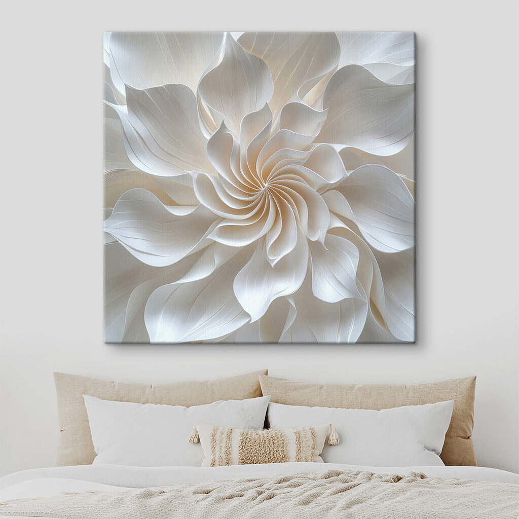 Spirale florale blanche — intérieur 1