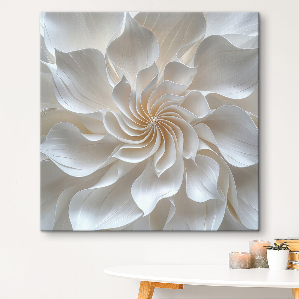 Spirale florale blanche — intérieur 2