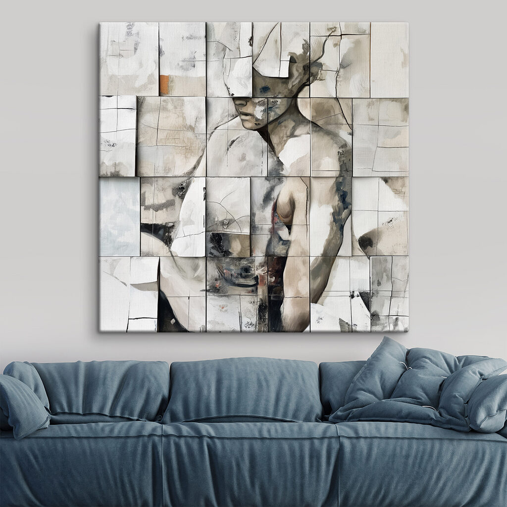 Silhouette aux carreaux pâles — intérieur 1