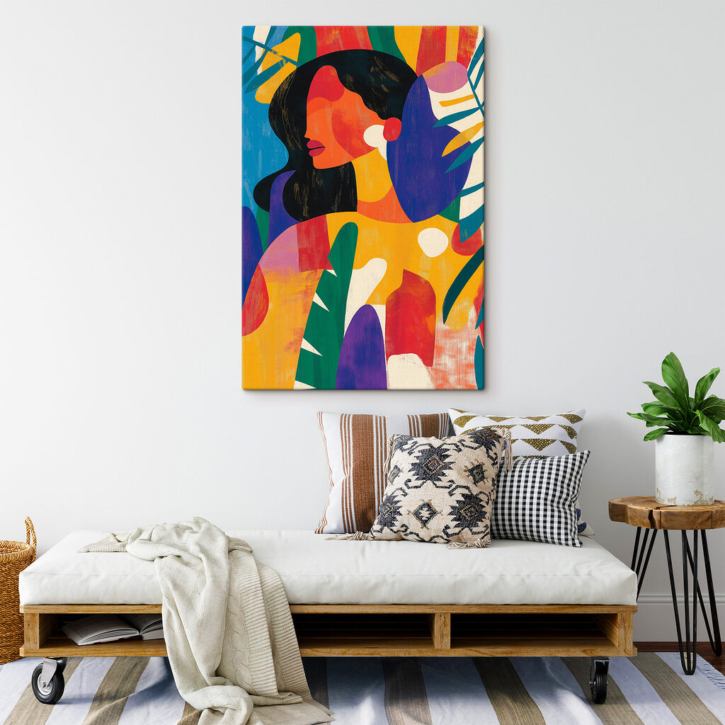 Femme aux couleurs ensoleillées — intérieur 2