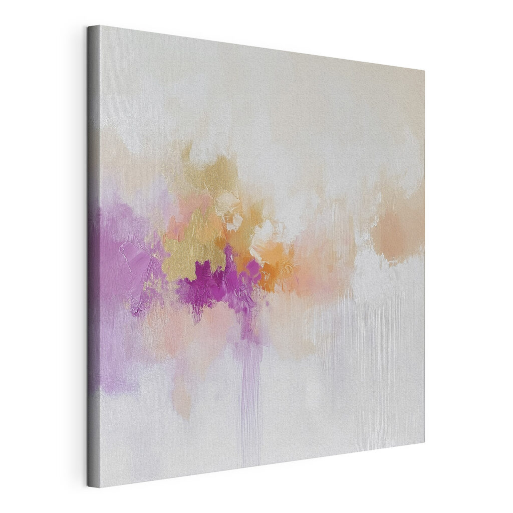 Bande de couleurs pastel, toile tendue et bord enveloppé