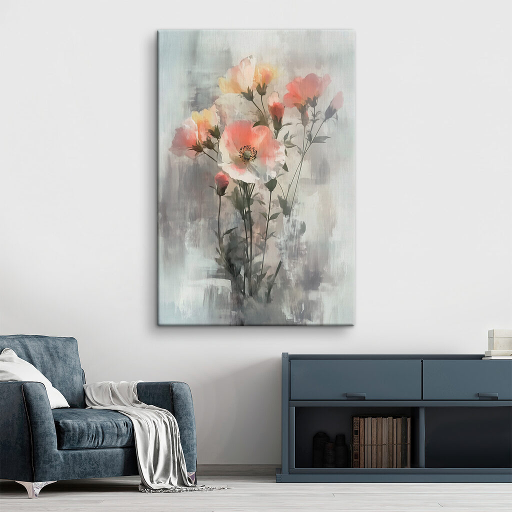 Coquelicots sur fond pâle — intérieur 2