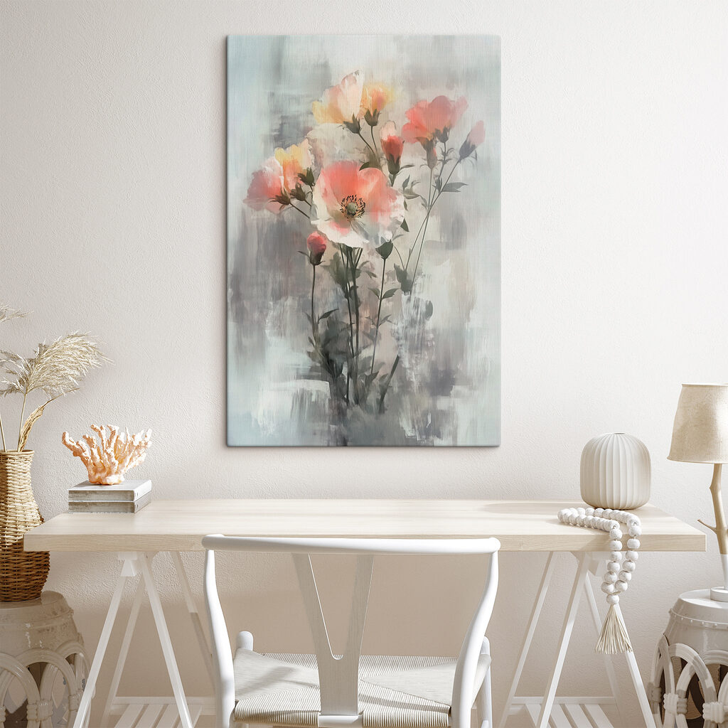 Coquelicots sur fond pâle — intérieur 1