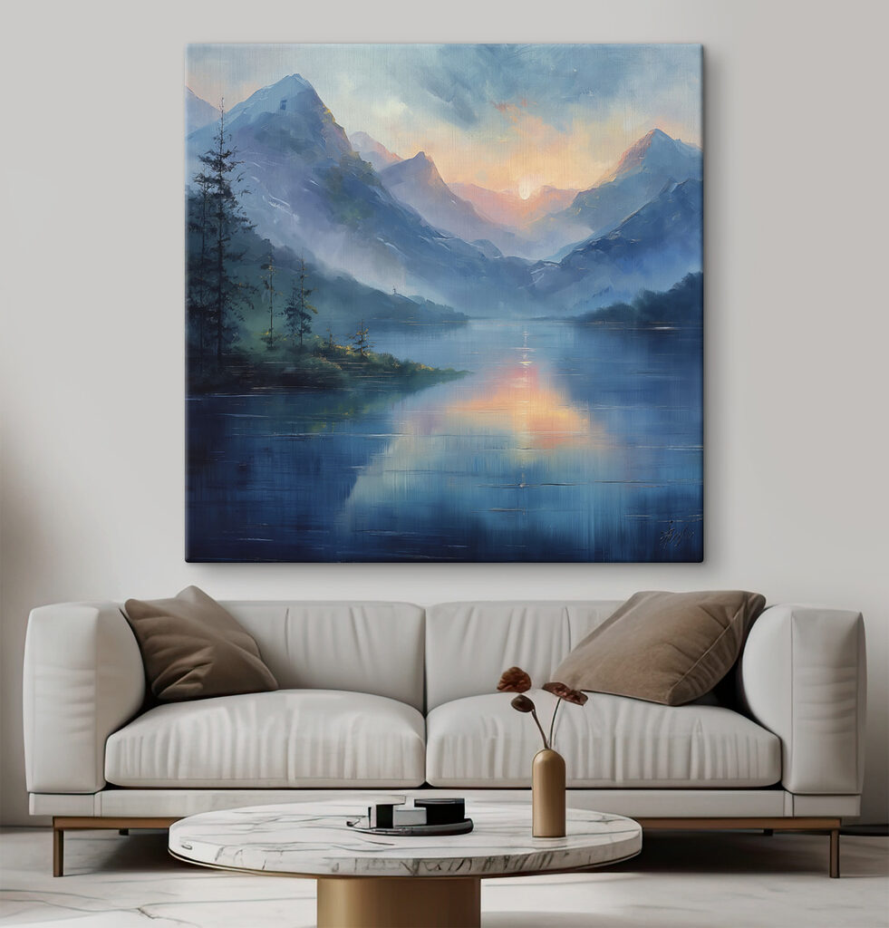 Lac au crépuscule bleu — intérieur 1