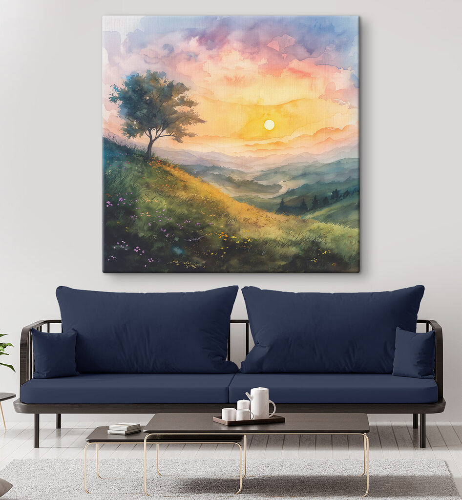 Arbre au soleil levant — intérieur 1