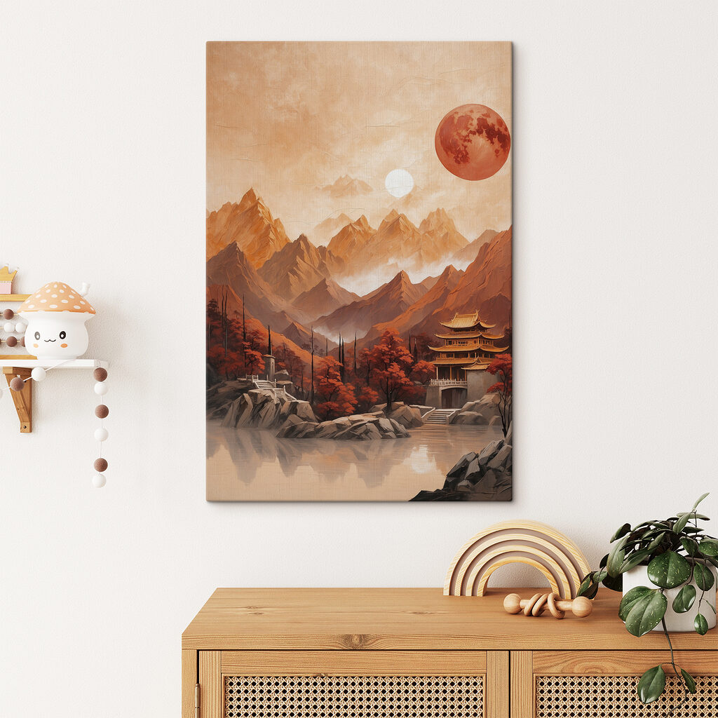 Temple et lune rouge — intérieur 1