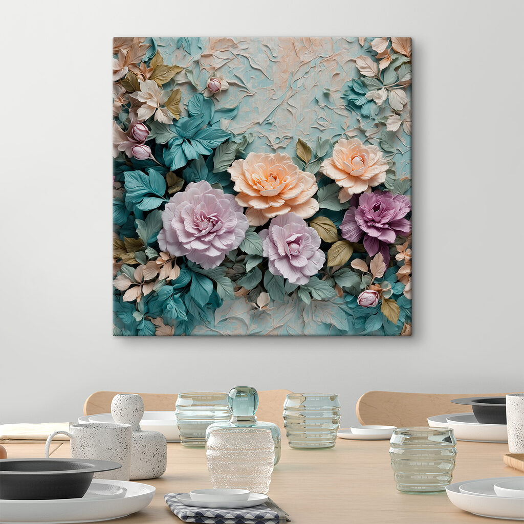 Fleurs pastel, feuillage frais — intérieur 1
