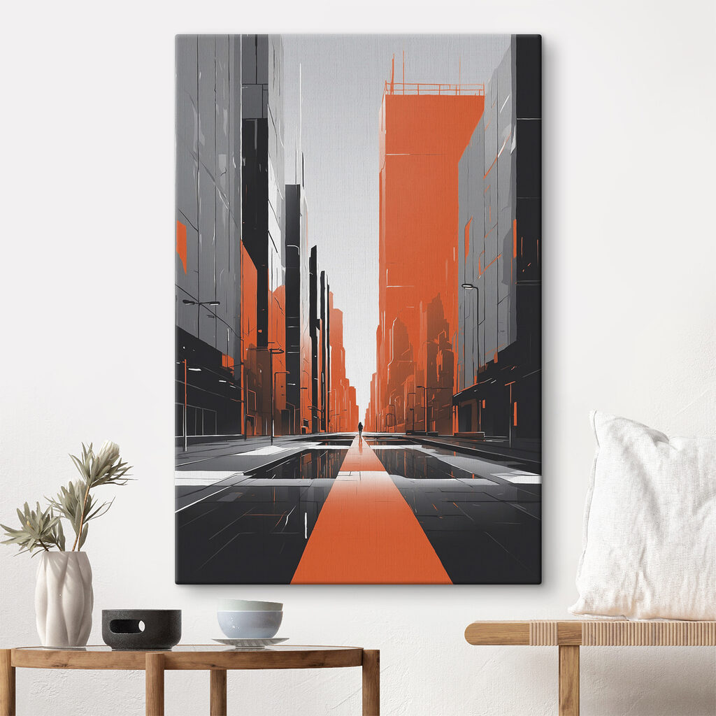 Perspective orange en ville — intérieur 1