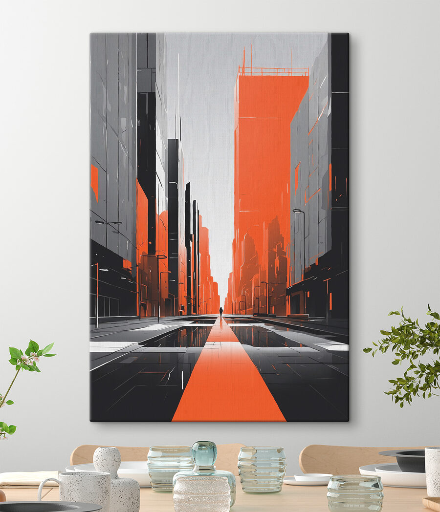 Perspective orange en ville — intérieur 2