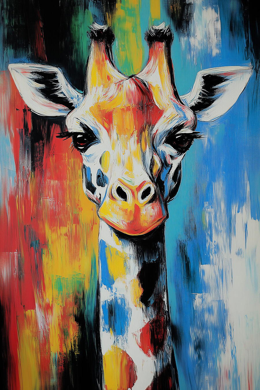 Regard de girafe — motif complet