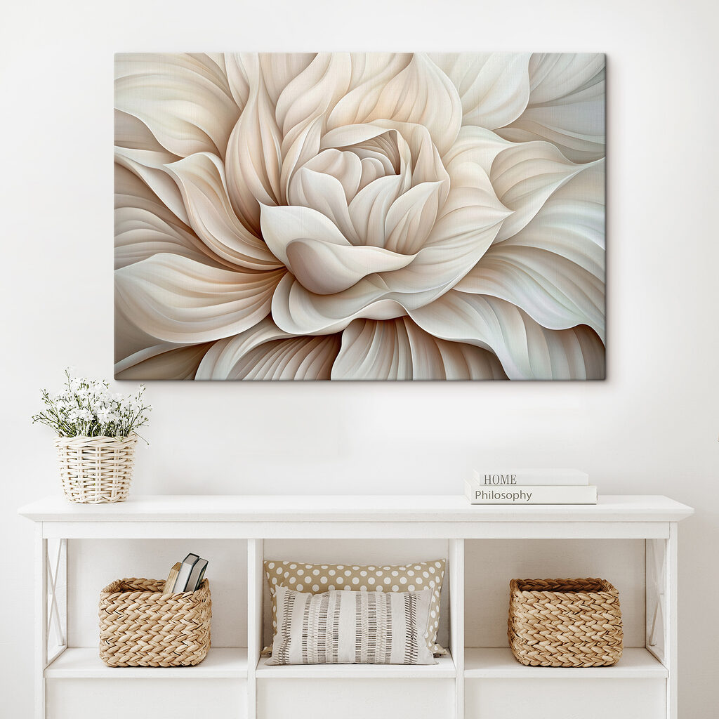 Tourbillon de pétales blancs — intérieur 3