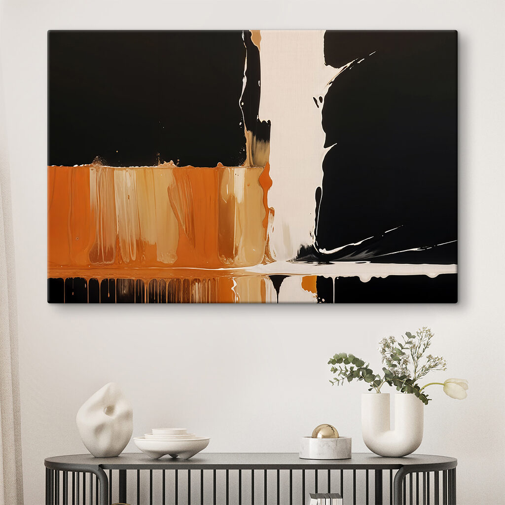 Traits ocre sur noir — intérieur 1