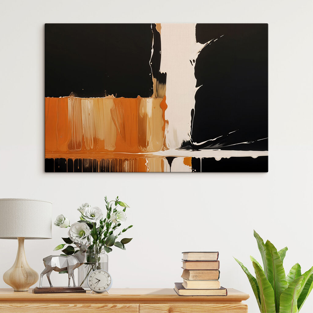 Traits ocre sur noir — intérieur 2
