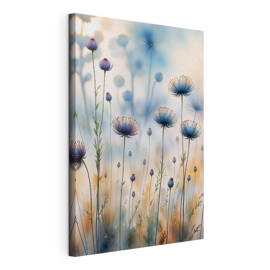 Pompons bleus dans l’herbe — vue du produit