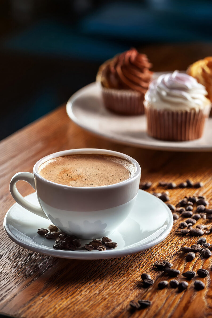 Café et cupcakes — motif complet