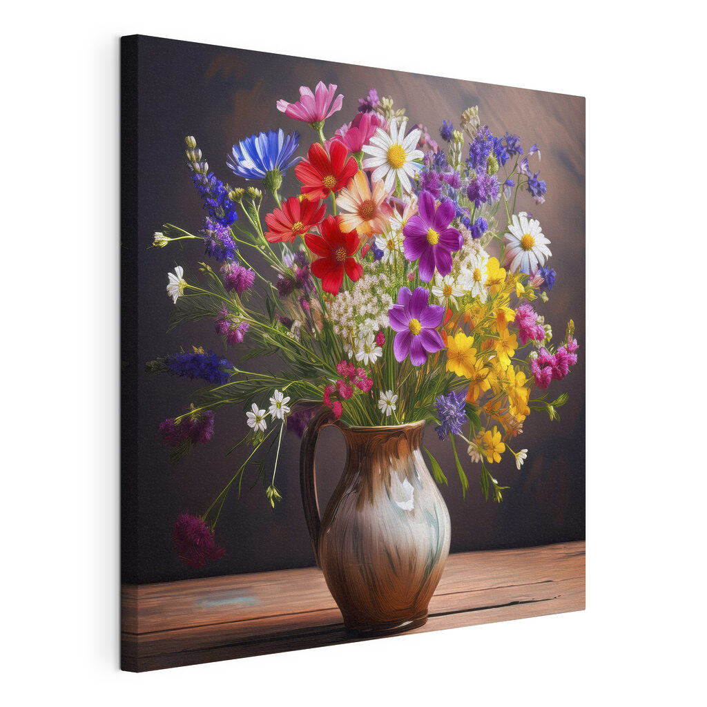 Bouquet champêtre, fond sombre — vue du produit