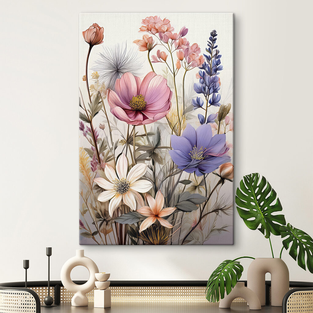 Fleurs des champs pastel — intérieur 2