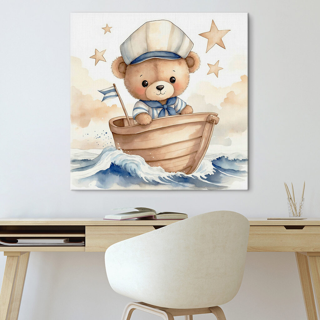 Ourson en barque — intérieur 1