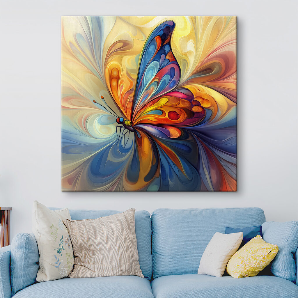 Papillon aux volutes colorées — intérieur 4