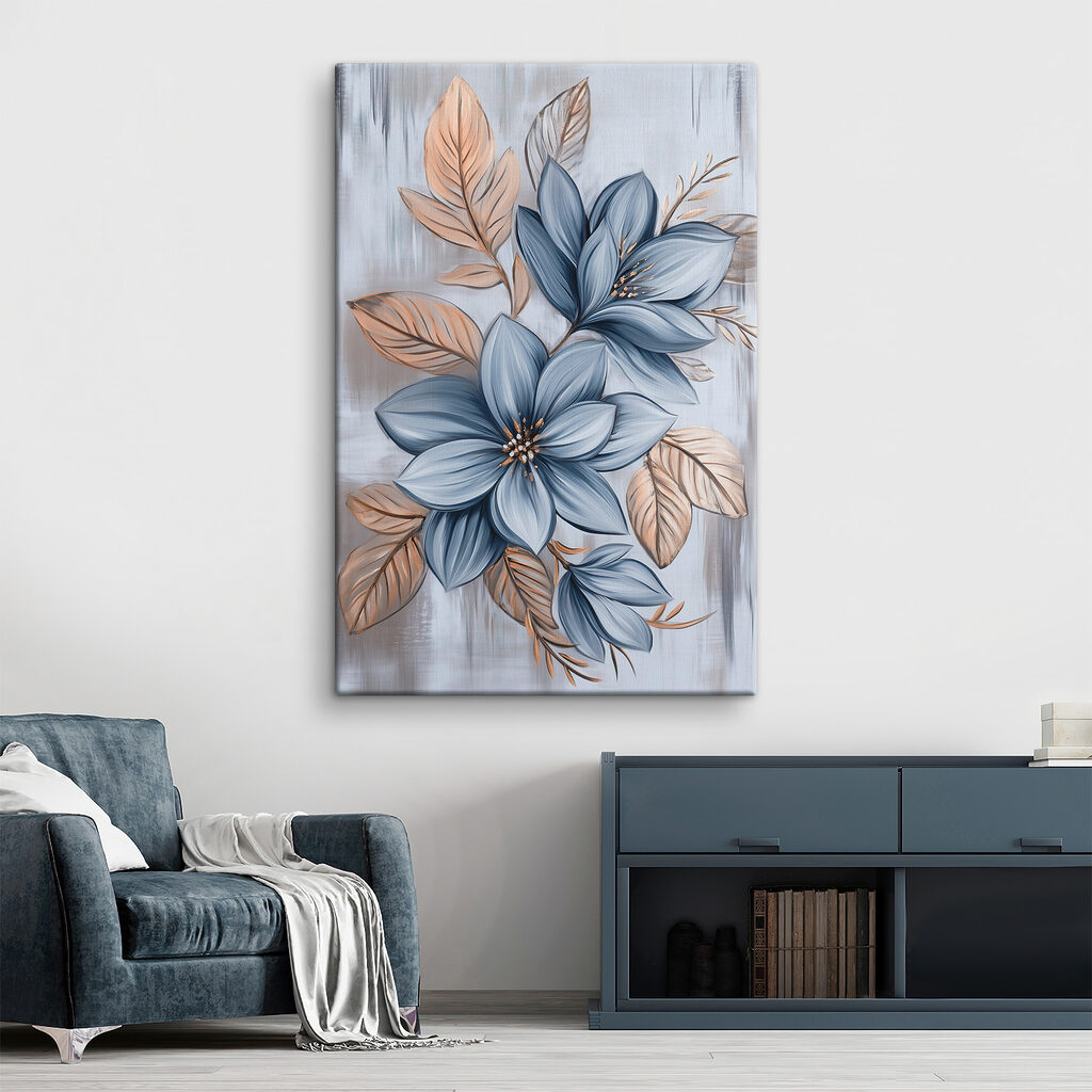 Floraison bleue et nervures — intérieur 2