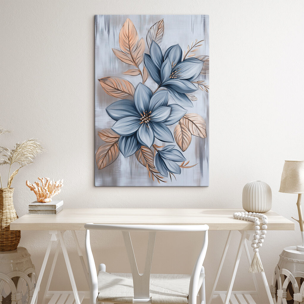 Floraison bleue et nervures — intérieur 3