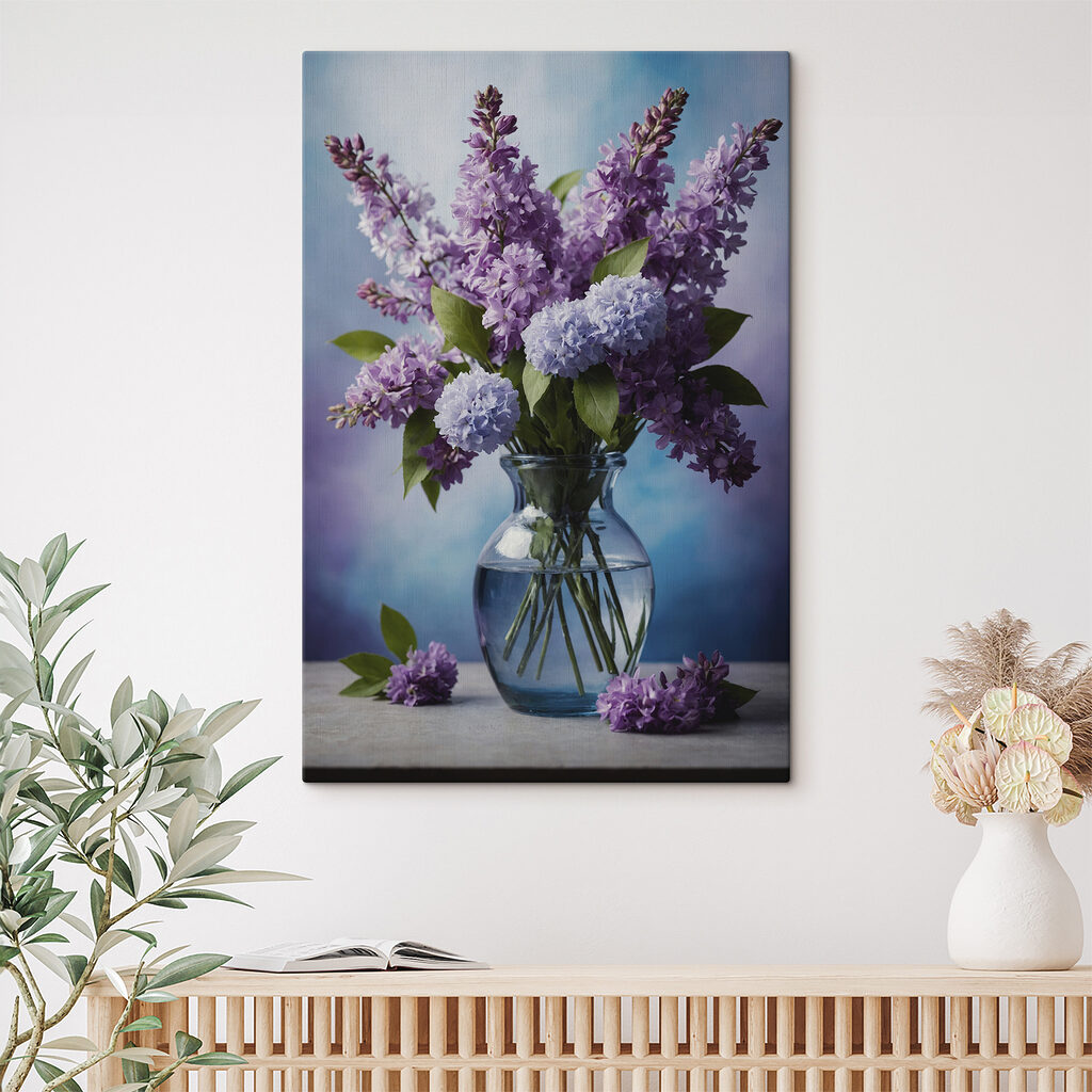 Lilas en vase clair — intérieur 1
